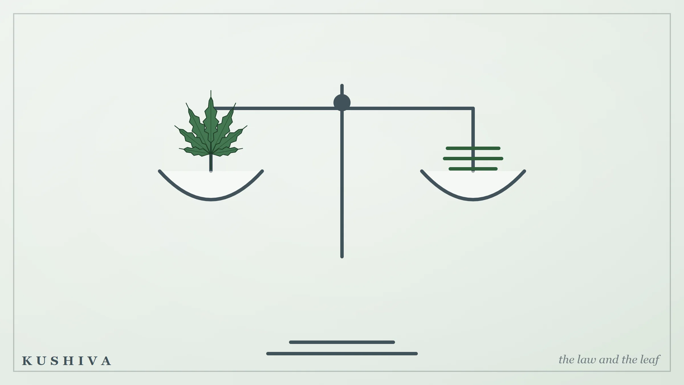 A balance showing why bhang made from the leaf is treated differently from ganja under Indian law