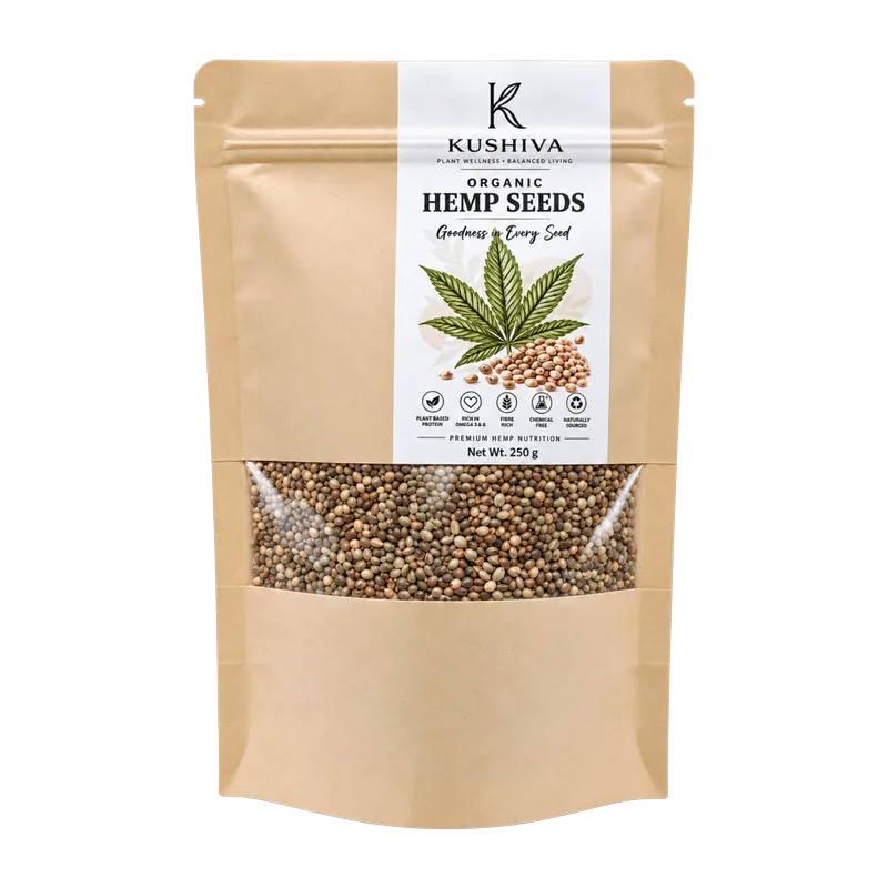 Organic Hemp Seeds - Whole Seeds, 250 g
