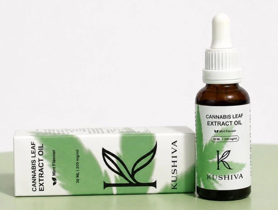 kushiva cannabis leaf extract oil 30ml mint studio packshot 01