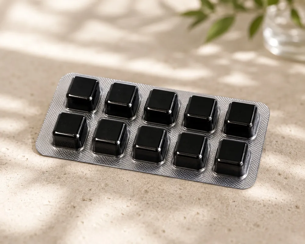 Kushiva cannabis leaf extract gummies blister pack of ten, cola flavour