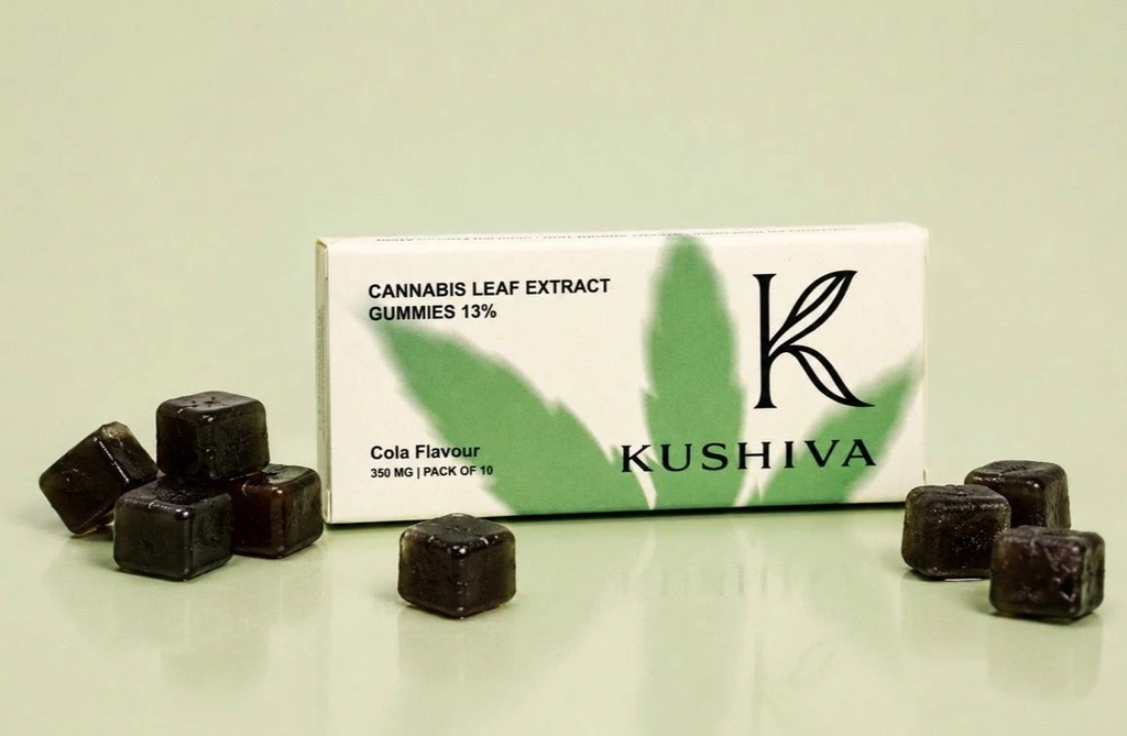 kushiva cola cannabis leaf extract gummies 13 percent product with gummies 01