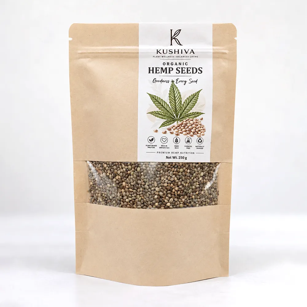 Organic Hemp Seeds - Whole Seeds, 250 g